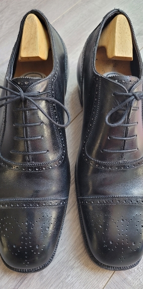 GJ Cleverley BESPOKE Black Captoe Oxford - Picture 4 of 6